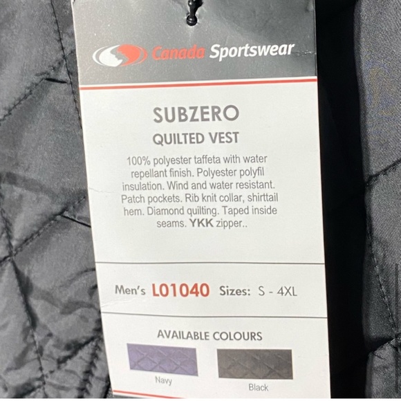 CX2 Black Quilted Zip Front Vest 3XL - Picture 8 of 13